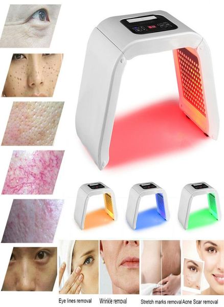 

korea portable omega light pdt led therapy red blue green yellow 4 color led face mask light potherapy lamp machine for skin re4013042