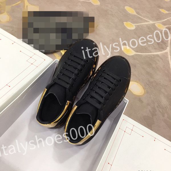 

2023 luxurys women sneakers travel shoes leather lace-up sneaker cowhide fashion lady flat designer trainers letters woman shoe platform men, Black