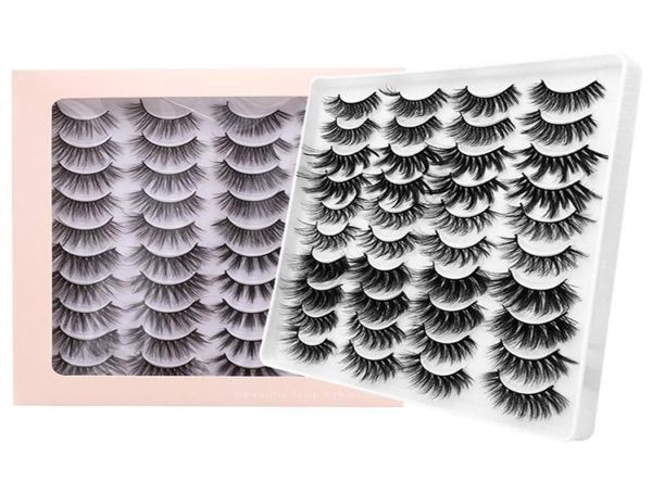 

false eyelashes skonhed 20 pairs fake lashes multilayer bushy dramatic natural fluffy 3d faux mink eye extension4302154