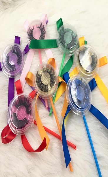 

long dramatic eyelashes with lollipop cases 3d mink 25mm handmade false eyelashes with custom packaging fdshine2749747