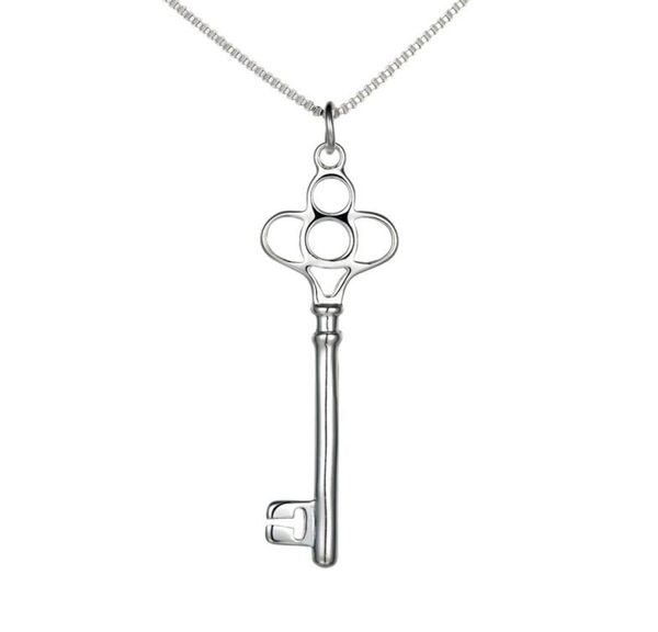 

selling jewelry 925 silver key pendant necklace 10pcslot4339671