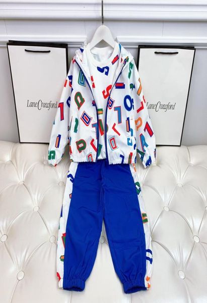 

autumn kids boys 2pcsets hoodie with pants tracksuit toddler boy print casual set children039s clothing3813940, White