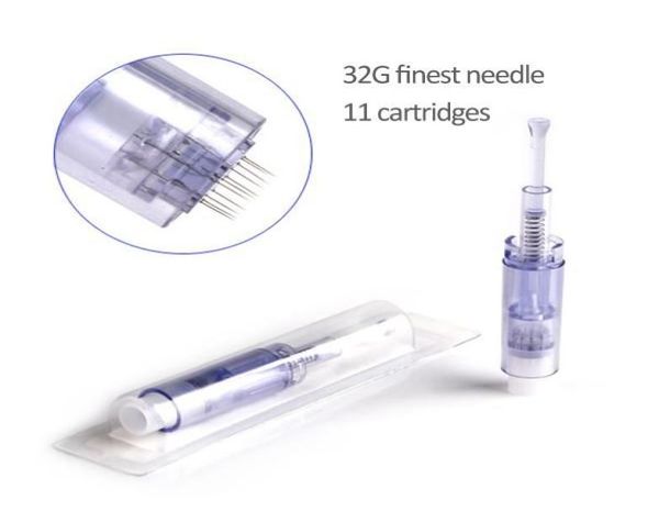 

derma pen microneedle tips 11 needle novenxl cartridges fits dermapen 2 goldpen dr dermic skin care lighten whitening 25pcsset2377860