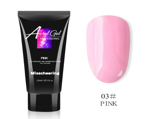 

na050 15ml 9 color uv gel nail polish crystal extend gel for nail art extension builder led polygel nail art glue acquer jelly acr9929968, Red;pink
