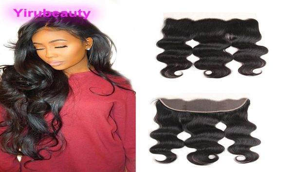 

malaysian 100 unprocessed human hair body wave 13x4 lace frontal ear to ear virgin hair remy part closures5183192, Black;brown