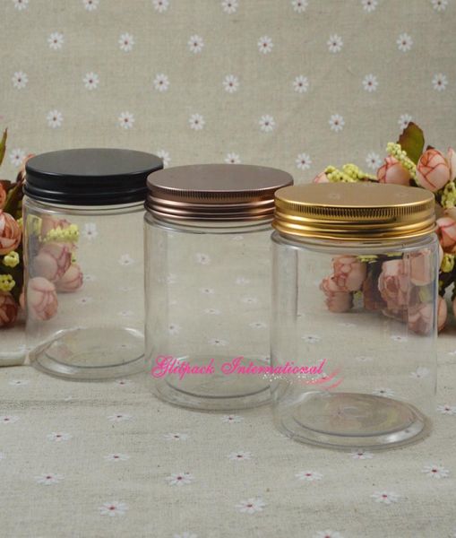 

30pcslot transparent jar 250g plastic food jars 250ml bottling packaging 88oz plastic food containers with lids pet cookie jars 1850327
