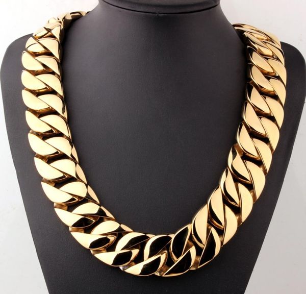 

custom length 2331mm width heavy mne039s necklace gold tone curb cuban chain 316l stainless steel necklace bracelet for men wo4128387, Silver