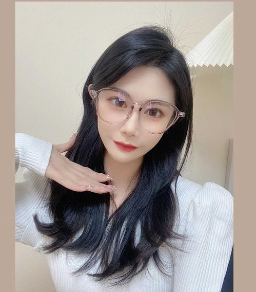 

sunglasses frames the same small fragrant style changing for women cold brown anti blue light flat lens plain color glasses frame, White;black