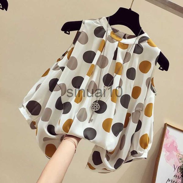 

women's blouses shirts fashion loose chiffon hollow out polka dot blouse women's clothing 2023 spring new oversized casual pullove, White