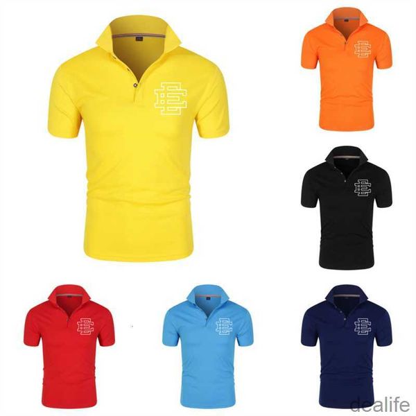 

mens ee shirts designer eric emanuel polos t-shirts fitness t shirt summer casual short sleeved letter pattern street fashion lapel cf8s, White;black