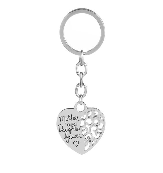 

mother daughter heart key chain the love between a mother and daughter is forever personalized mom keychain gift for her2027123, Slivery;golden