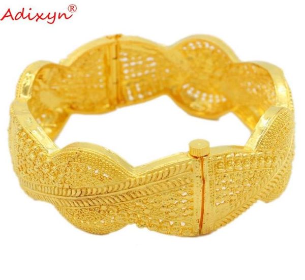 

adixyn can open24k gold color dubai bangles jewellery african ethiopian bracelets for women wedding jewelry party gifts n12071 b1433348, Black