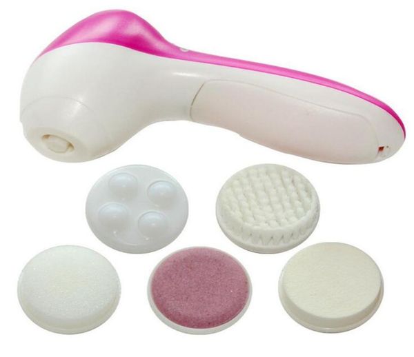 

mini skin beauty massager brush 5 in 1 electric wash face machine facial pore cleaner body cleaning massage za19114834068