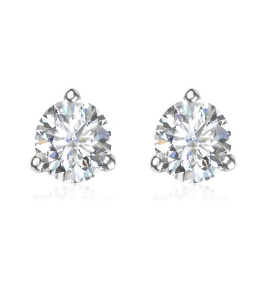 

stud 12ct d color vvs1 moissanite woman silver 925 earring screw back ear piercing studs lab diamond earrings women039s jewelr7716849, Golden;silver