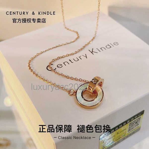 

necklace jewelry century kindle small ck double ring necklace women's inns colorless 2021 new girlfriend collar chain, Silver