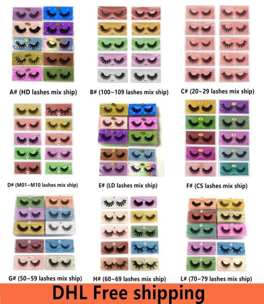 

dhl 3d mink eyelashes whole 9 styles 3d mink lashes natural thick fake eyelashes makeup false lashes extension6087820