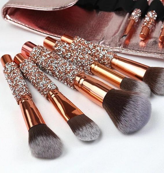 

professional 10 pcsset eye shadow blush makeup brushes set foundation blending powder eyeshadow contour concealer blush cosmetic 6185862