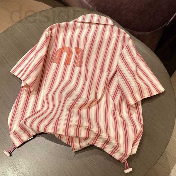 

women's blouses & shirts designer fashion diamond letter shirt designer womens clothing stripe luxury cardigan women brand outerwear, White