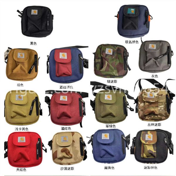 

small square bag messenger bag tooling style men's and women's shoulder bag fashion lightweight phone pouch ins casual bag, Black