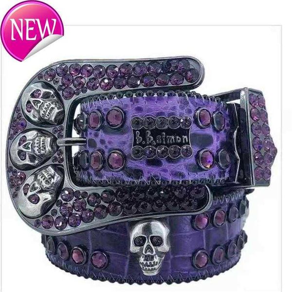 

fashion belts for women mens designer bb simon shiny rhinestones multicolor173255, Silver