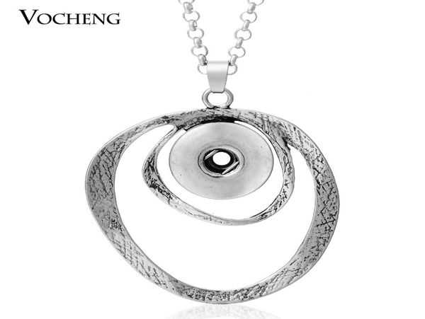 

noosa necklace ginger snap jewelry interchangeable jewelry 18mm custom snap button pendants with stainless steel chain vocheng nn3411228, Silver