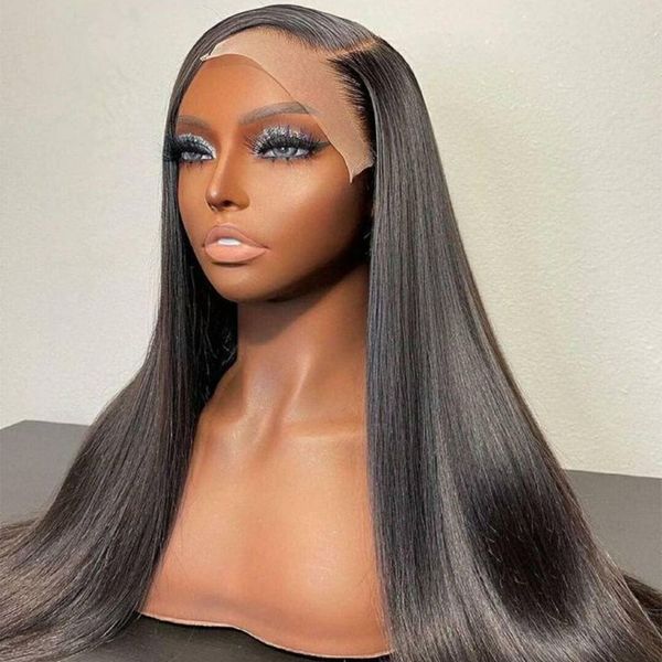 

hd transparen lace human hair wig 40 inch 13x4 13x6 bone straight brizilian glueless hair wigs for women 4x4 closure wig, Black;brown