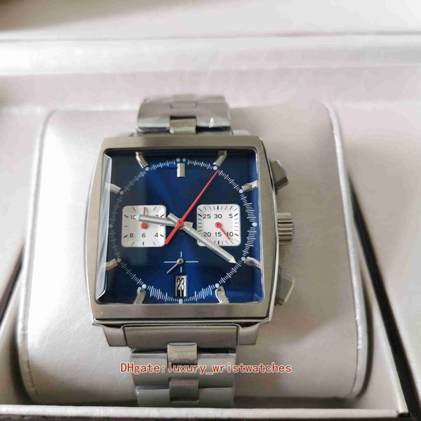 

excellent quality mens watches cbl2111.ba0644 39mm sapphire blue dial chronograph stainless steel automatic mechanical luminova wristwatches, Slivery;brown