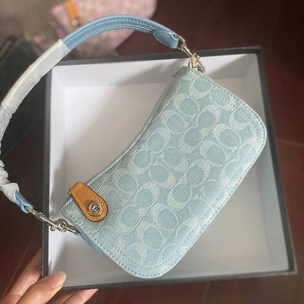 

evening bags 2023 new women's classic logo swinger 20 portable underarm denim prestige bag