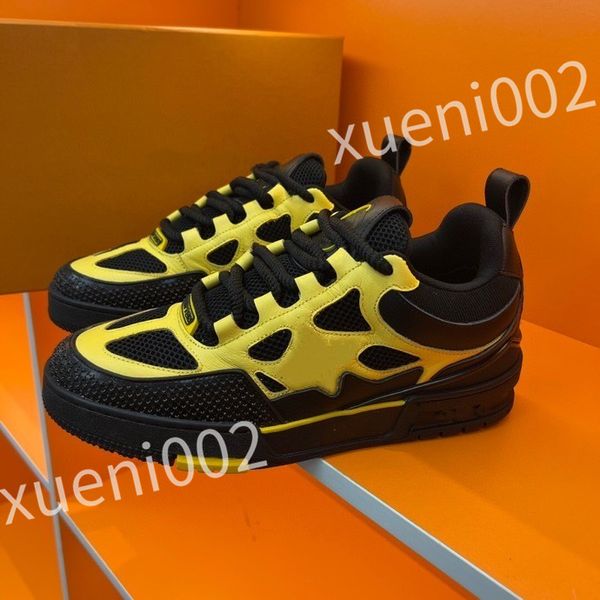 

2023 designer casual shoes men women sneakers technical fabric breathable shoes chunky rubber sole walking party shoes, Black