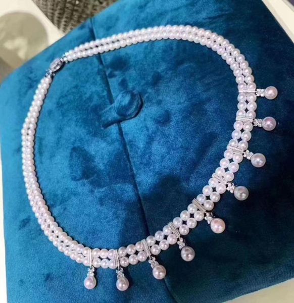

2020 new 925 sterling silver pearl necklace 45mm real natural baroque pearl choker necklaces for women fashion jewelry gift2093556