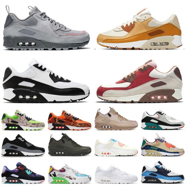 

new fashion max 90 90s casual shoes og supernova cargo khaki pure platinum blue void infrared london bacon coconut milk recraft rose wolf gr, Black