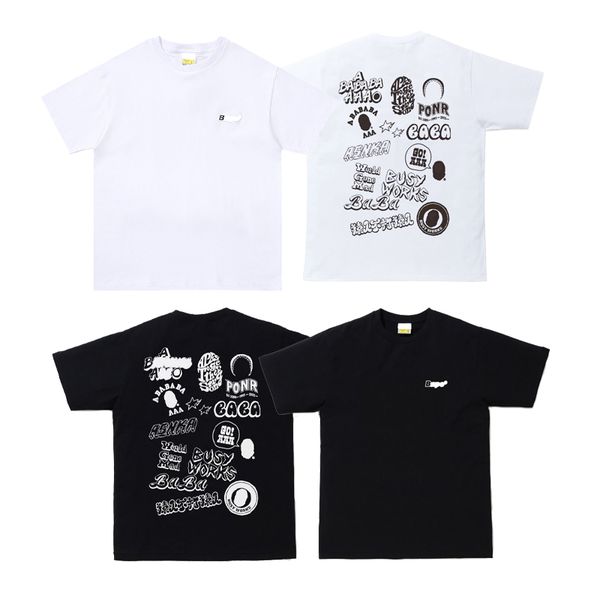 

2023 summer men's t-shirts women designers t shirt loose fashion brands casual luxurys clothing street shorts sleeve cotton tee, White;black