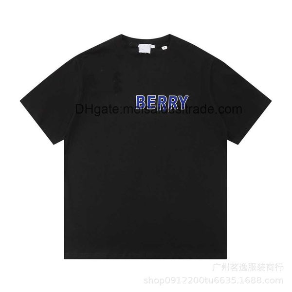 

aaaaa designer luxury t-shirt bur brand correct bu home letter pattern short sleeve t-shirt casual high street versatile fashion couple ins, White;black