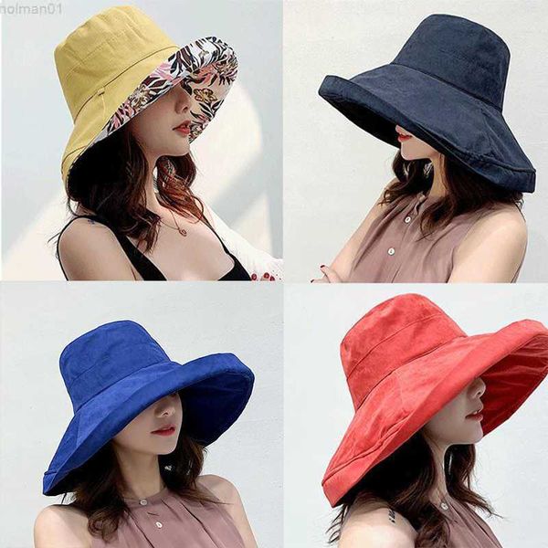 

bucket women's hats panamanian women four seasons hat big brim hat double-sided fisherman hat sun visor cap de541, Blue;gray