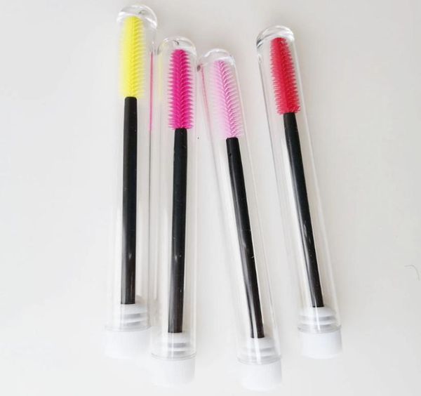 

disposable silicone eyelash brushes portable eyelash applicator mascara wand with tube3471631