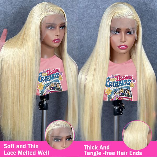 

brazilian bone straight 613 4x4 lace closure wigs remy human hair13x4 hd transparent lace front wig for black women, Black;brown