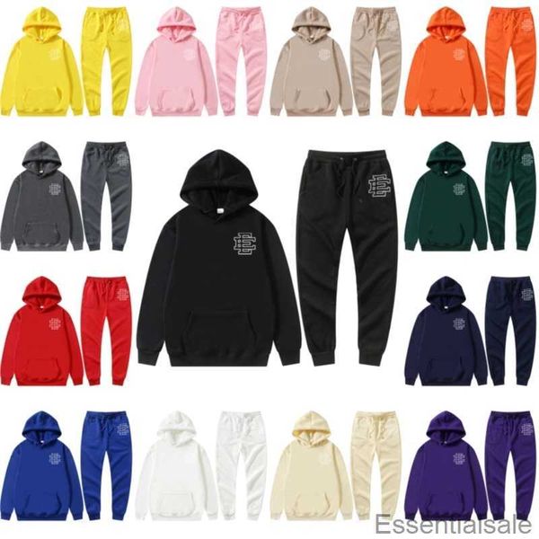

mens designer ee hoodies eric emanuel tracksuits long sleeve pullover hooded loose sportwear pant letter printed hoody womens fashion style, Black