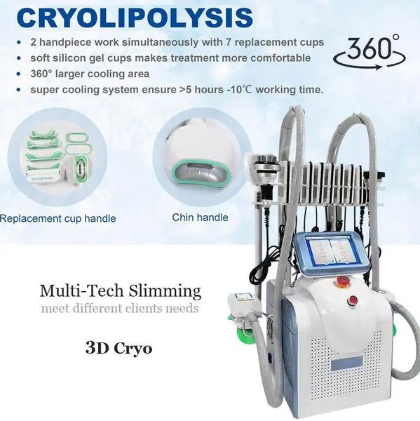 

2023 newest spa home use fat freezing cryolipolysis machine with 5 handle