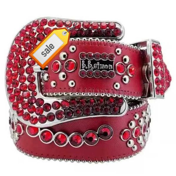 

985 designer bb belt simon belts for men women shiny diamond belt black on black blue white multicolour with bling rhinestones as gift5, Silver