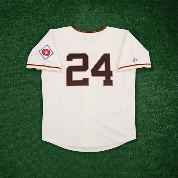 

willie mays giants baseball jersey 1951 san francisco 75th cooperstown men ivory home jersey size s-4xl, Blue;black