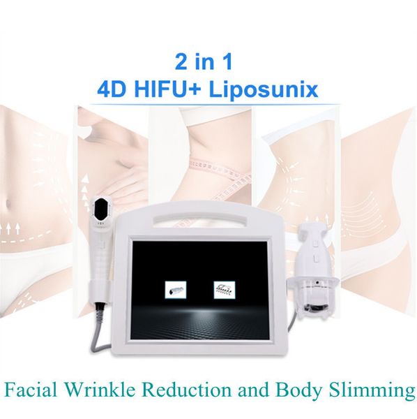 

portable 2 in 1 hifu liposonix machine liposonic body slimming face lift weight loss skin wrinkle removal