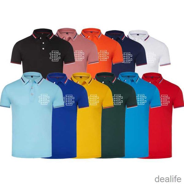 

eric mens t-shirts emanuel shirt ee classic short sleeved summer casual fitness sports lapel tees workout breathable xj3d, White;black