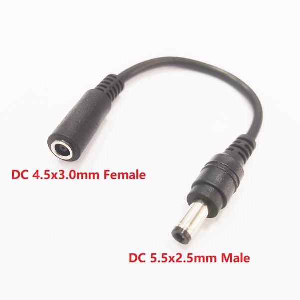 

dc 5.5x2.5mm male to 4.5x3.0mm female power plug cable / cord about 15cm / 10pcs