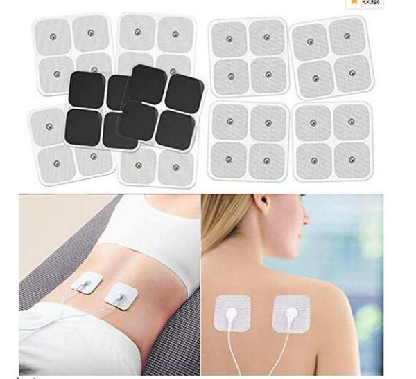 

tens unit pads replacements 2x2 inch snap electrodes patch reusable electro therapy pads for ems muscle stimulator2311921