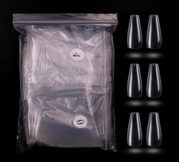 

38 colors fake nail artificial press on long ballerina clear natural white false coffin nails art tips full cover flase nails 500p7396360, Red;gold