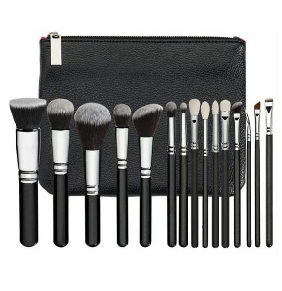 

15pcsset makeup brush set with pu bag professional brush set for powder foundation blush eyeshadow cosmetic brushes hha2818609826