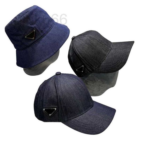 

ball caps designer prader baseball black/navy denim football cap fashion bucket hats fisherman hat casquettes sunscreen b1v9, Blue;gray