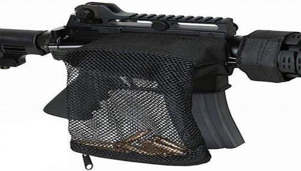 

tactical hunting brass catcher nylon mesh shell collector net bag with zippered bottom for painball quick unload9913369