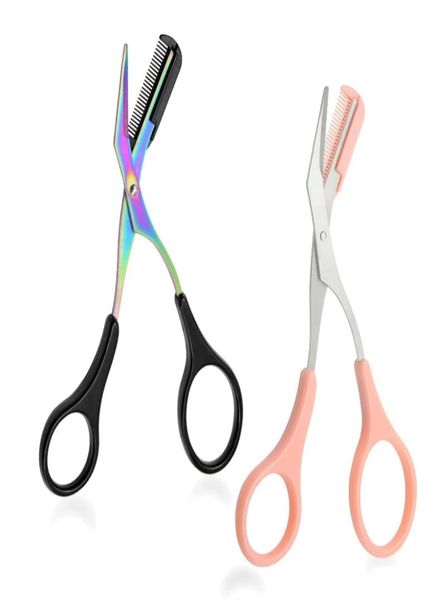 

make up scissors facial hair removal grooming shaping shaver eyebrow trimmer scissor with comb cosmetic makeup accessories for bea8212038