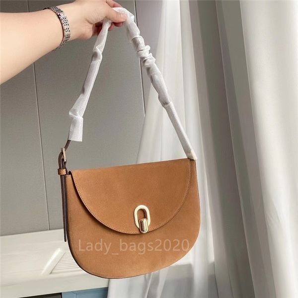 

savette bag tondo axillary totes suede soft leather half moon handbag luxury vintage women designer bags shoulder strap crossbody clutch tot